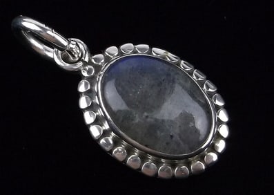 Mint Vintage Taxco Sterling Silver Labradorite Pendant