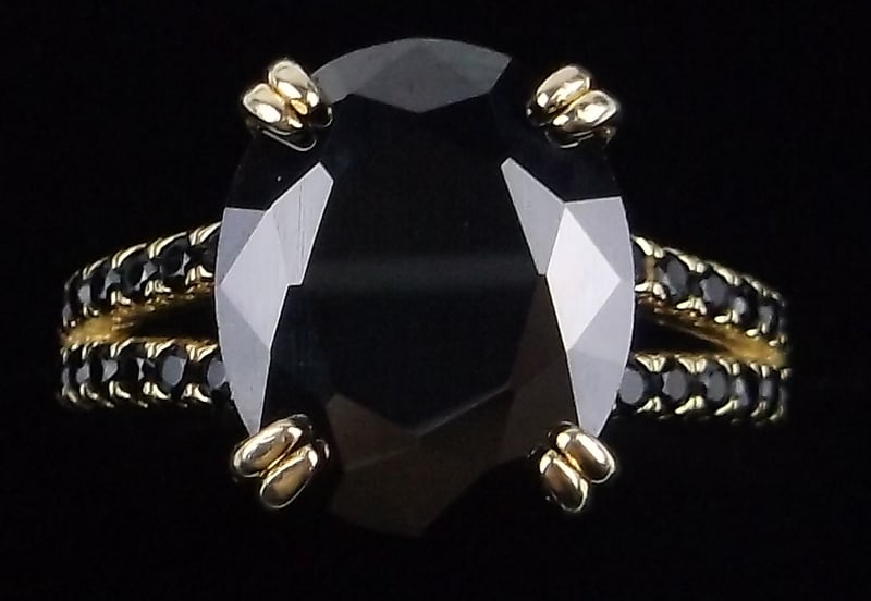 Mint Vintage Designer Gold Over Sterling Iolite Ring 6 (1 of 3)