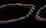 Mint Vint Gold Over Sterling Diamond Tennis Bracelet 7.5"