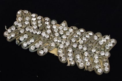 Antique 1880s Crystal Rhinestone Victorian Dress piece