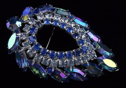 Rare New Vintage 1960s Sarah Coventry Rhinestone Brooch