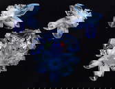 Mint Vintage 1960s Juliana Rhinestone Brooch Earrings Set Blue Ice