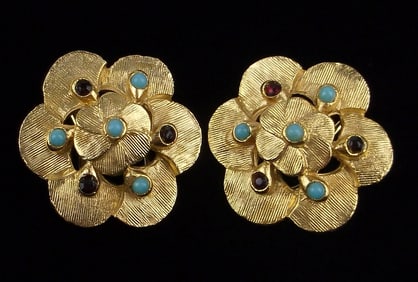 New Vintage 1960s BSK Earrings Set