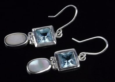 Mint Vintage Jezlaine Sterling Silver Drop Earrings