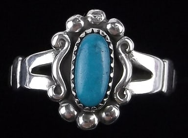 Mint Vint 1960s Bell Trading Sterling Silver Turquoise Ring 5