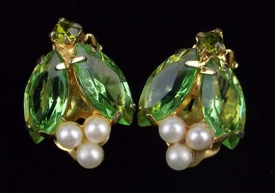 Stunning Vintage 1960s Juliana Rhinestone Earrings