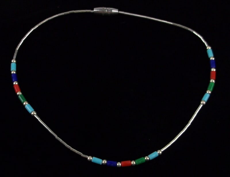 Mint Vint Navajo Sterling Silver Turquoise Anklet Bracelet 9": handmade Genuine Navajo Sterling Silver in Excellent Condition