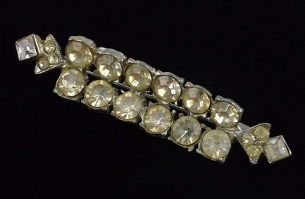 Gorgeous Vintage 1920s Art Deco Rhinestone Brooch