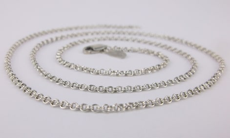 Mint Vintage Sterling Silver Chain Necklace 19"