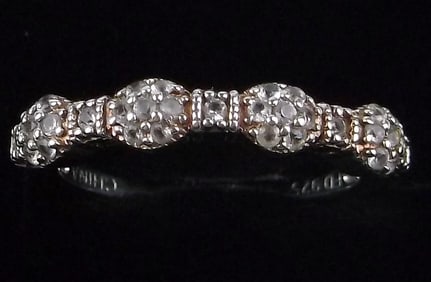 Mint Sterling Silver White Topaz Ring 7