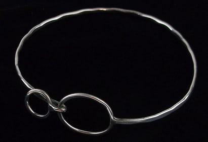 Mint Vintage Sterling Silver Latch Bracelet 7.5"