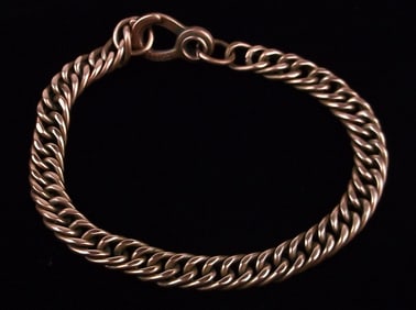 Mint Vint 1960s Solid Copper Chain Bracelet 7"