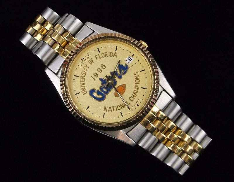 Mint Vint 1996 Seiko Florida Gators Nat Champs Watch: A Mint Condition Vintage 1996 Seiko Florida Gators National Football Champions Watch, works great, has a new battery