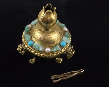 Mint Vintage 1960s Gemstone Spice Chamber Container