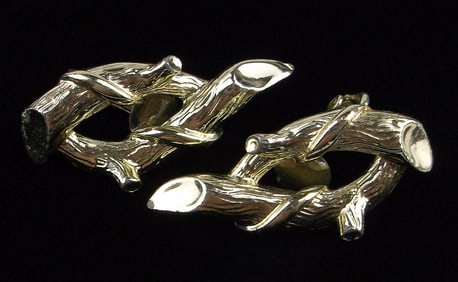 Stunning Vintage 1960s Coro Craft Bamboo Earrings