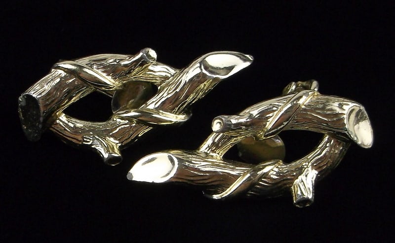 Stunning Vintage 1960s Coro Craft Bamboo Earrings: excellent condition