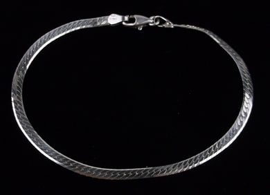 Mint Vintage Italian Sterling Silver Chain Bracelet 7.25"