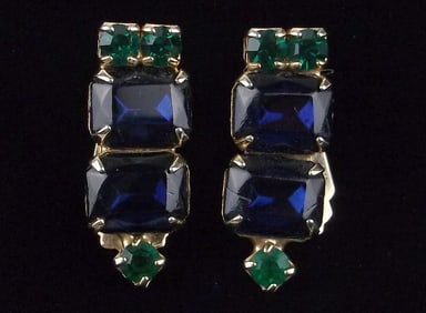 Mint Vintage 1960s Rhinestone Earrings