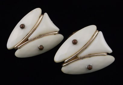 Gorgeous Vintage 1950s W Germany Lucite Earrings