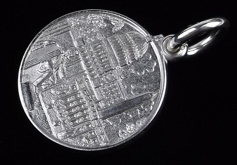 Mint Vint Thick Sterling Silver Abe Lincoln Woodman Pendant: Guaranteed Solid 925 Sterling Silver, in Excellent Condition