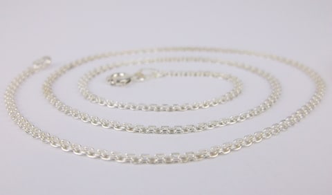 New Vintage Italian Sterling Silver Chain Necklace 18"