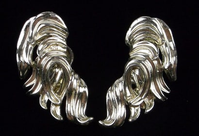 Gorgeous Vint 1960s STAR Angel Wings Earrings