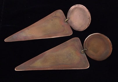 Mint Vintage 1960s Copper Drop Earrings