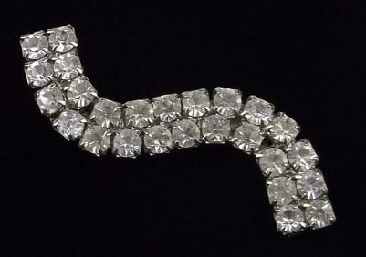 Mint Vintage 1960s Rhinestone Brooch