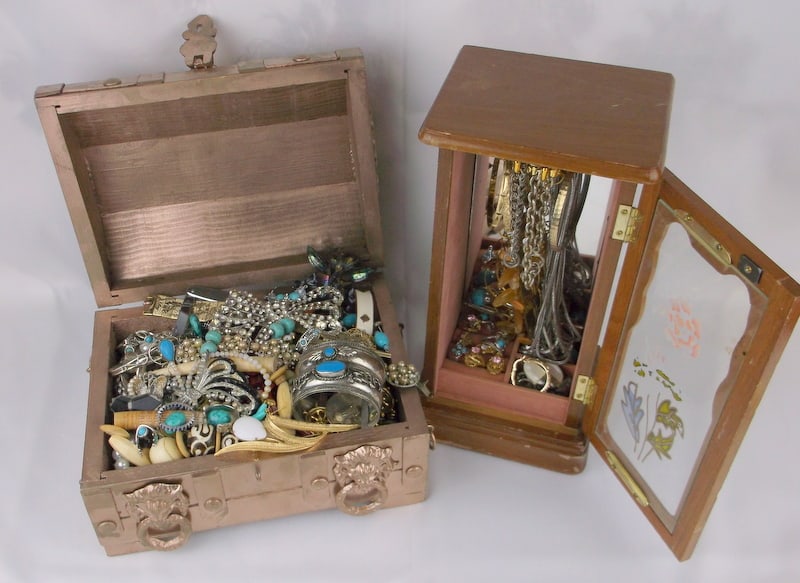 2 Jewelry Boxes FULL of VINTAGE Estate Jewelry Nice Lot (1 of 12)
