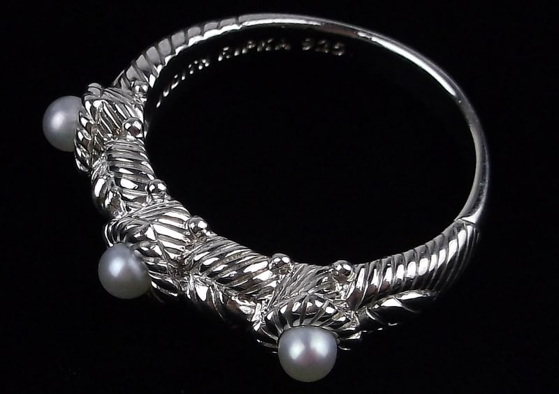 New Judith Ripka Sterling Silver Pearl Ring 10 (1 of 3)