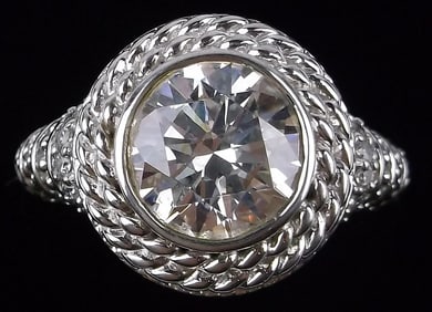 New Big Heavy Judith Ripka Sterling Silver Ring 10