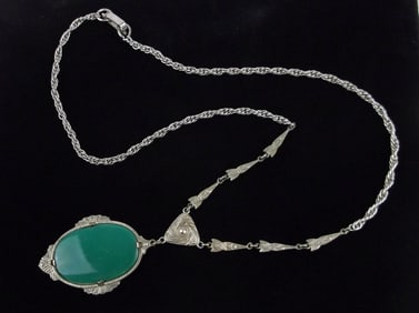 Mint Antique 1920s Art Deco Necklace 20"