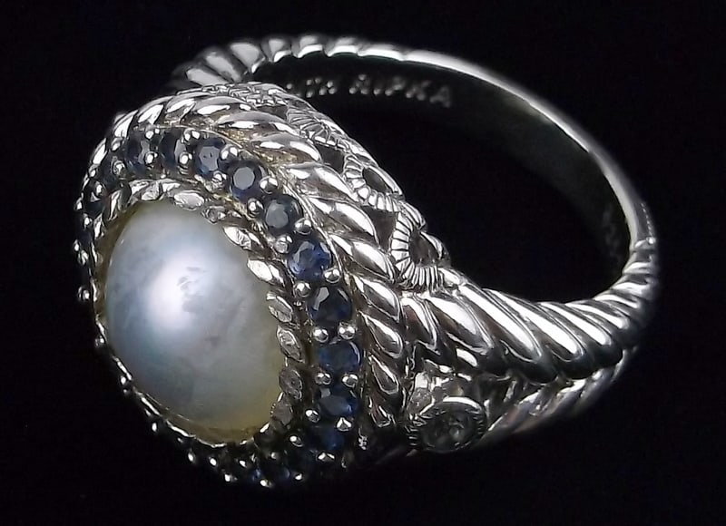 Mint Heavy Judith Ripka Sterling Silver Spinel Topaz Ring 8 (1 of 4)