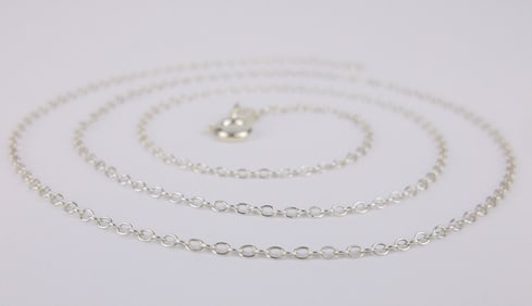 New Vintage Sterling Silver Chain Necklace 18"