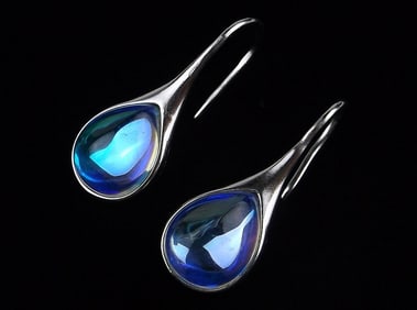 New Vintage Sterling Silver Teardrop Earrings