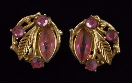 Stunning Vintage 1960s Juliana Rhinestone Earrings