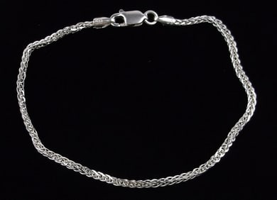 New Vint Italian Sterling Silver Soft Chain Bracelet 7"