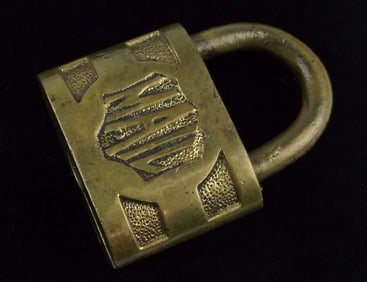 Gorgeous Antique Brass RFD Mail Lock No Key