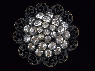 Mint Vintage 1950s Crystal Rhinestone Brooch