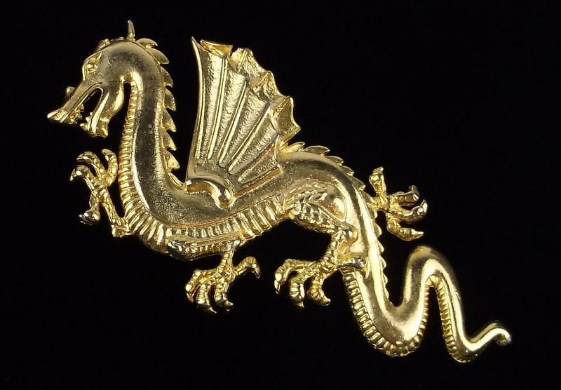 Mint Vintage 1960s Dragon Brooch: Mint Condition, In Like New Condition, Perfect
