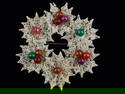 Mint Vint 1940s Celluloid Christmas Wreath Brooch
