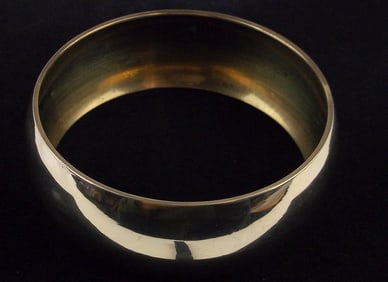 Mint Big Vintage Brass Bangle Bracelet 8"