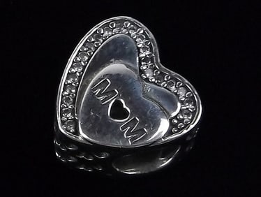 Stunning Pandora Sterling Silver Mom Charm Bead