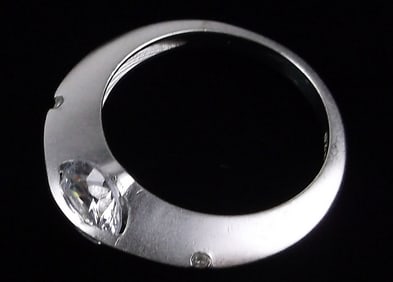 Mint Vintage Sterling Silver Engagement Ring 7