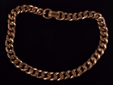 Big Stunning Vintage 1960s Copper Chain Bracelet Necklace 12"