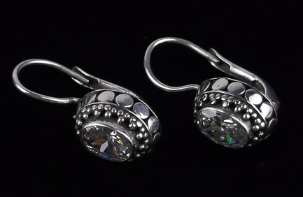 Mint Vintage Bali Sterling Silver Drop Earrings