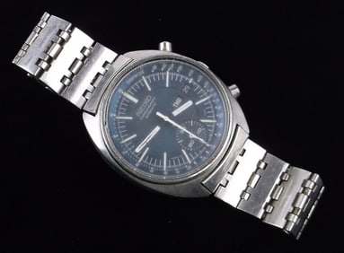 Mens Seiko Chronograph Automatic Wristwatch Works Great