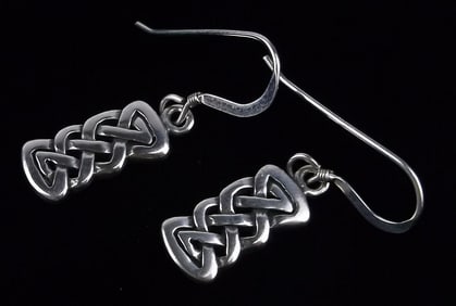 Mint Vintage Sterling Silver Keltic Knot Earrings
