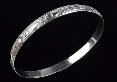 Mint Vint 1950s Danecraft Sterling Queen of Hearts Bracelet 8"