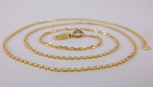Mint Vint Designer Signed 14kt Gold Chain Necklace 16" 2.47g